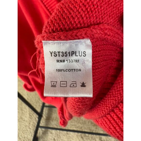 Pol Oversized Hot Pink Knit Cozy Chunky Cardigan Sweater Balloon Sleeve - Picture 6 of 9